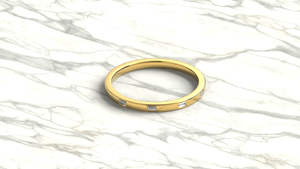 Anillo de Diamantes Baguette de Oro de 18K de Lujo, Anillo de Compromiso Apilable, Delicado, para Boda, Regalo de Joyería Fina para Mujer - Product Image 3