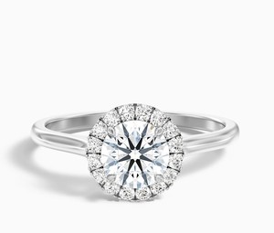 Round Cut Moissanite <b>Ring</b> 925 Sterling Silver Rhodium Plated Classic Engagement <b>Ring</b> <b>Dainty</b> Minimalist Elegant Bridal Jewelry - Product Image 1