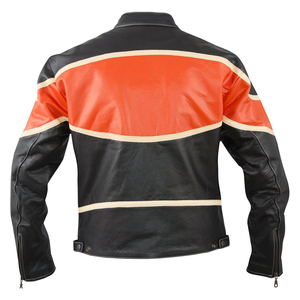 Factory Wholesale Price Customized Logo Lightweight Genuine Leather Motorbike Men Unique Design Custom Genuine Leather - Product Image 6