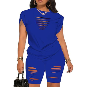 Ensemble décontracté d'été pour femmes : short de motard élégant et t-shirt ample – Fournisseur de vêtements - Product Image 1