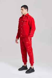 Ensemble de survêtement en velours pour homme avec tissu respirant et finition luxueuse et douce - Product Image 5