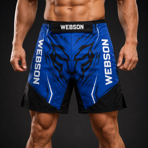 Shorts MMA légers de qualité supérieure avec logo personnalisé, prix d'usine, 100% polyester, séchage rapide, haute qualité, pour arts martiaux - Product Image 1