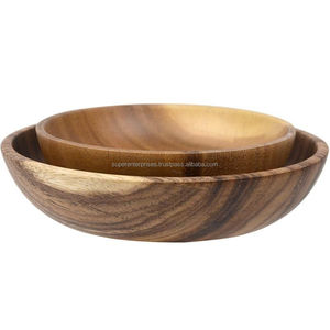 Hermosa Tazón de Madera Hecha a Mano, Ideal para Servir Ensaladas, Pasta y Frutas, con un Atractivo Estilo Rústico de Granja - Product Image 5