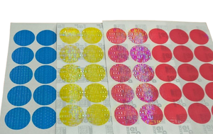 Etiqueta Holográfica Redonda Multicolor Personalizable, Material de Papel Adhesivo para Etiquetas de Embalaje y Protección de Marca - Product Image 2