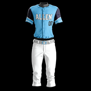 Maillots de baseball personnalisés de haute qualité, uniformes vierges en gros, t-shirts de baseball 100 % polyester, ensembles de baseball pour enfants avec col - Product Image 4