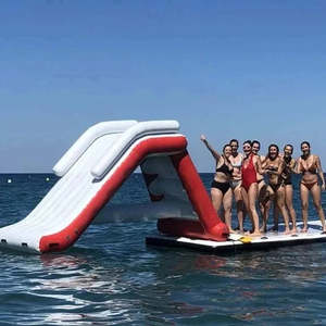 Toboggan aquatique gonflable pour planches de SUP <span class=keywords><strong>et</strong></span> plateformes flottantes - Accessoire de jeu aquatique portable à double usage - Product Image 3