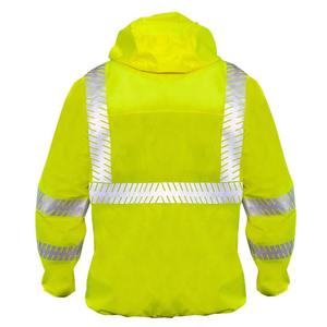 Chaqueta de Seguridad Fluorescente Verde de Alta Visibilidad, Transpirable y Antiestática, con Logotipo Personalizado, Servicio OEM, para Seguridad en la Construcción - Product Image 6