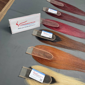 Extensions de cheveux humains vietnamiens en gros, couleur tendance, closure en dentelle HD 2x6, perruque de cheveux - Product Image 5