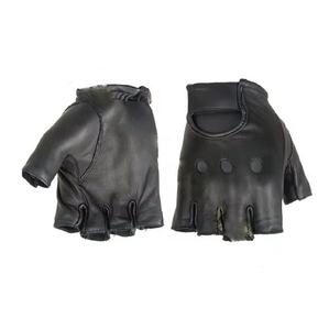 Gants de conduite en cuir de qualité supérieure, gants de motard personnalisés à main de conduite tactique à demi-doigt - Product Image 3
