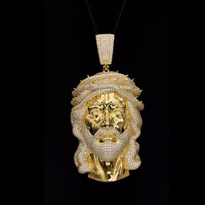 Joyería AMBER, Oro Sólido de 18K con Incrustaciones de Diamantes, Estilo Hiphop de Lujo, Corte Brillante Redondo, Diamantes Naturales Color E, Unisex, Regalo - Product Image 3