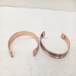 <b>Copper</b> <b>Bracelet</b> Pure Metal Cuff Handmade Artisanal Kada Healing Energy Wristband Traditional Rustic Luxury Elegent High Qualtiy - Product Image 5