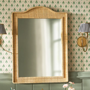 กระจกทรงรีหวายดีไซน์เนอร์ งานแฮนด์เมด เงางาม กระจกตกแต่งผนัง สำหรับตกแต่งภายในบ้านสไตล์โมเดิร์น ห้องนอน ห้องนั่งเล่น - Product Image 4