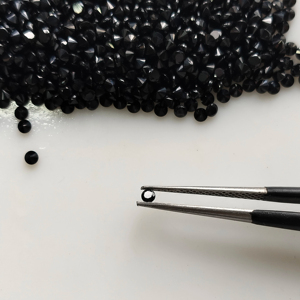 Espinela Negra Natural de 5MM, Corte Redondo, Gemas Sueltas de la Mejor Calidad para Joyería, Gemas de Montaña Roja - Product Image 1