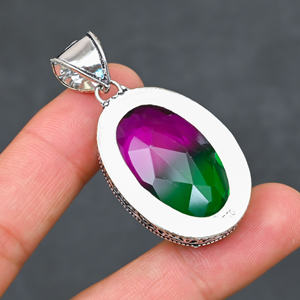 925 Silver Luxury <b>Statement</b> <b>Necklace</b> 22g Weight - Product Image 3