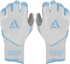 ถุงมือตีเบสบอลหนัง Adiha impex สีขาว บุฟองน้ำ ปิดด้วยแถบตีนตุ๊กแก สำหรับผู้ใหญ่ ทั้งชายและหญิง ใช้สำหรับฝึกซ้อม - Product Image 1