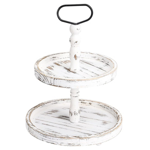 Bandeja de madera de 2 niveles con diseño personalizado, soporte decorativo estilo granja para Cupcakes, mesa de comedor para bodas, decoraciones de mesa - Product Image 4