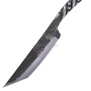 Cuchillos profesionales de chef de cocina de acero al carbono, cuchillo vikingo de forja manual con Funda de cuero, gran oferta - Product Image 6