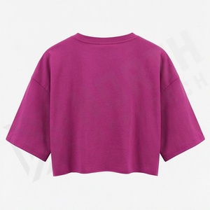 Camiseta Corta de Algodón para Mujer, con Logotipo Personalizado, Estilo Holgado, Ropa Deportiva Informal y Moderna - Product Image 2