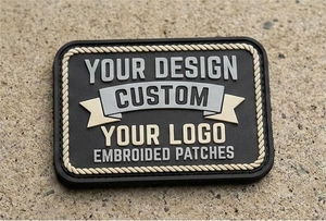 Écussons personnalisés brodés de qualité supérieure, rectangulaires, à thermocoller, avec logo en tissu pour vêtements et accessoires - Product Image 4