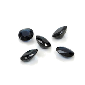 Saphirs bleus naturels non traités de Madagascar, ovales calibrés 6x8mm, pierres précieuses de saphir bleu naturel facettées pour bijoux - Product Image 5