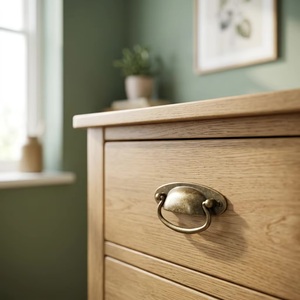 Poignée de tiroir ovale industrielle en fonte traditionnelle pour armoire, cuisine, salon, meubles - Durable - Product Image 4