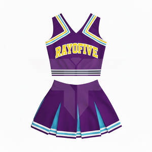 Costumes de cheerleading OEM pour femmes adultes, en spandex et polyester, sublimation, uniforme de cheerleading personnalisé, uniforme de cheerleading de haute qualité - Product Image 4