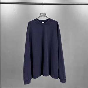 เสื้อเชิ้ตแขนยาวสไตล์วินเทจสำหรับผู้ชาย ผ้าเจอร์ซีย์เนื้อนุ่ม 250 GSM ทรงโอเวอร์ไซส์ สตรีทแวร์ คอทรงโอ ป้องกันขนร่วง ยี่ห้อ Meeroos - Product Image 5