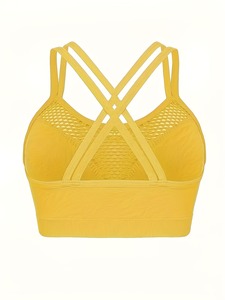 Strappy Backless Gym Wear Ladies Bra Underwear Geometric <b>Cross</b> Strap Exercise Clothing Athleisure Crop <b>Top</b> Private Label - Product Image 6