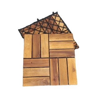 Azulejos de cubierta entrelazados de madera maciza impermeables de diseño contemporáneo, fácil instalación interior/exterior con función antideslizante - Product Image 3