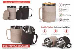 Mug à café en acier personnalisé de qualité supérieure avec impression pour une utilisation promotionnelle au bureau - Product Image 2
