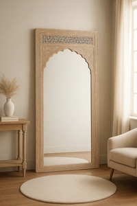 Modern Vintage <b>Wall</b> <b>Mirror</b> for Entryway Elegant Handcrafted Border Design with Premium Decorative Charm - Product Image 3