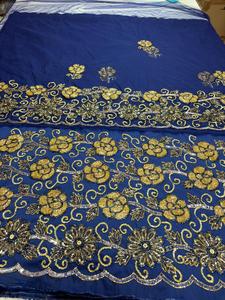 Exquisito pañuelo africano George bordado a mano con cuentas. - Product Image 2