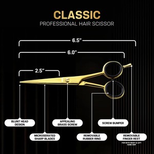 Ciseaux de coiffure professionnels de haute qualité de 7 pouces, ciseaux à cheveux en acier inoxydable avec revêtement, outils de salon - Product Image 6