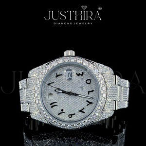 Reloj de Diamantes de Lujo Totalmente Cubierto de Diamantes, Edición Premium Shine, Reloj de Pulsera con Diamantes VVS, Pieza de Lujo de Alta Gama - Product Image 2