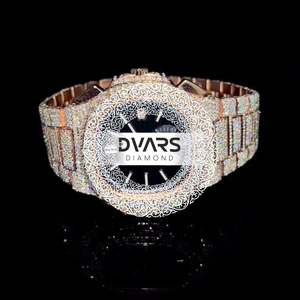 Reloj de Diamante Moissanite Refinado, Color D, VVS1, Movimiento de Cuarzo, Cristal Revestido, Aleación, Reloj de Lujo Premium, Regalo - Product Image 4