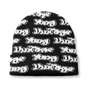 Custom All Over Print Logo Beanies Acrylic High Quality Knit Premium Beanie <b>Hat</b> with OEM Services manufacturer - Product Image 4