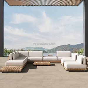 Luxus Outdoor Teak Möbel Gartenmöbel Sofa Sectional Deep Seating Massivholz Teak Sofa Set