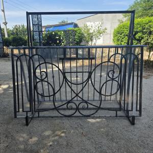 Barandilla Moderna de Hierro Forjado y Acero Inoxidable para Balcón, Diseño Decorativo, Resistente al Óxido, Barandilla de Seguridad Decorativa para - Product Image 1