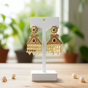 Pendientes colgantes de piedra y perla Jewelemarket Heritage Pota 10575439PGR - Product Image 3