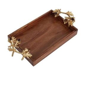 Bandeja de Servir de Madera Pulida, Moderna, Ecológica y de Lujo para Decoración del Hogar, Vajilla Navideña, Proveedor Indio - Product Image 4