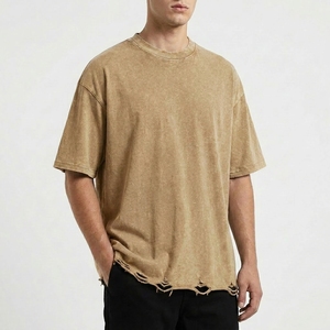 Washed Oversized Embossed Anti-Pilling Eco-Friendly Premium Cotton Boxy Fit Streetwear Daily Wear T-<b>Shirt</b> - Product Image 5