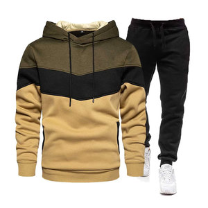 Survêtement en polaire épais et chaud pour hommes, ensemble 2 pièces, sweat à capuche et pantalon, vêtements de sport, tendance, Style Hip Hop, automne et hiver - Product Image 3