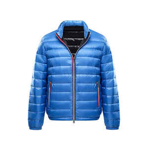 Blouson matelassé en coton pour homme, col montant, patchwork sur le devant, logo personnalisé, OEM ODM, automne, décontracté - Product Image 1