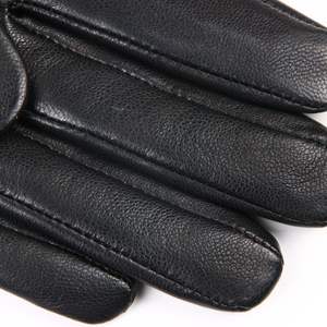 Guantes de Cuero Genuino para Invierno, Forro Interior Cálido, Compatibles con Pantalla Táctil, Guantes de Moda para Mujer, para Conducir en Clima Frío - Product Image 3