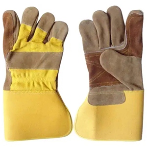 Premium Leather Canadian Rigger Wholesale <b>Long</b> Cuff Cowhide Split Cotton Leather Work <b>Gloves</b> Industrial Standard Hand <b>Gloves</b> - Product Image 1