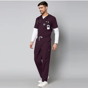 Wholesale Collar Zipper Medical Uniform for Doctors and Nurses Surgical Gown With <b>Hand</b> Washing Feature Operating Room <b>Scrubs</b> - Product Image 1