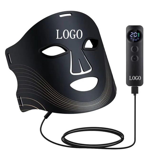 OEM ODM LED Light Red Therapy 7 Facial Mask Soft Portable Rechargeable Silicone Battery Power  Face Mask Device Home Use