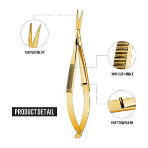 Ciseaux à cuticules professionnels durables en acier inoxydable courbé avec lame tranchante et conception à ressort – Prix raisonnable ANAAIF - Product Image 5