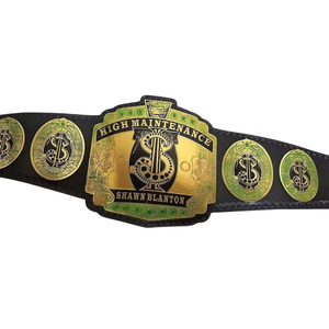 Cinturón de Campeonato WWE Personalizado de Alto Mantenimiento con Diseño Dorado y Verde, Cinturón de Título Personalizado para Fanáticos y Coleccionistas - Product Image 2