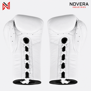 Gants de boxe en cuir personnalisés de qualité supérieure, pour l'entraînement et le sparring de Muay Thai, design ergonomique avec fermeture de poignet, paume respirante, imperméables - Product Image 2